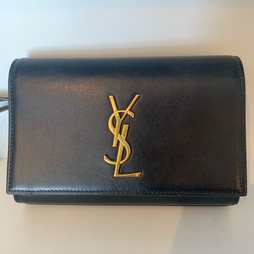 Saint Laurent Kate leather Belt Bag, black
